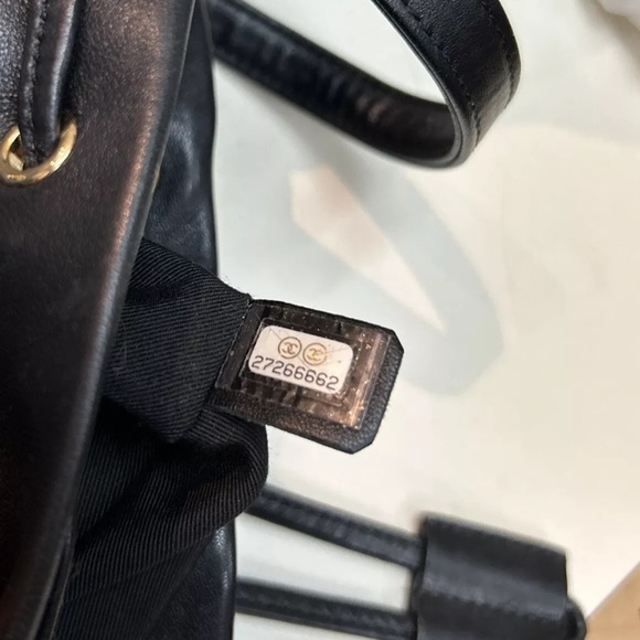 CHANEL Matelasse Small Backpack Bag Leather Logo Black - Picture 10 of 11